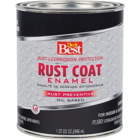 All-Source Rust Coat Oil-Based Flat Enamel, Black, 1 Qt. 203567D